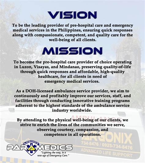 vision mission statement argonix medical corporation
