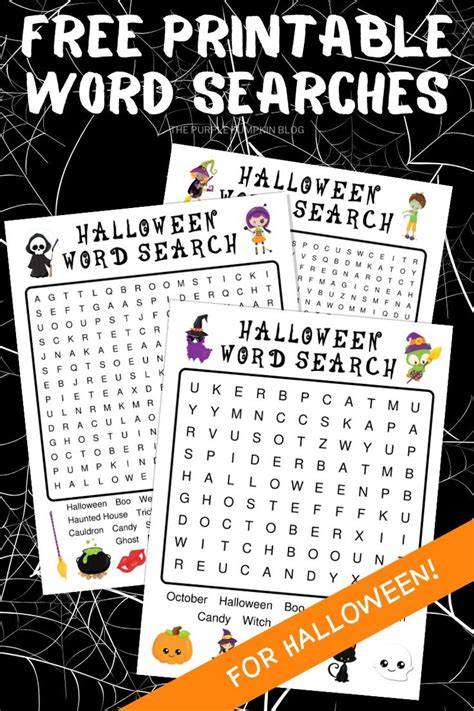 printable halloween word search puzzles