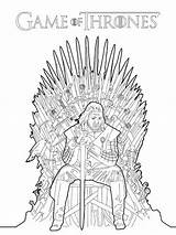 Pages Thrones Game Coloring Printable sketch template
