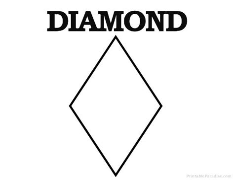 printable diamond shape print  diamond shape diamond shapes