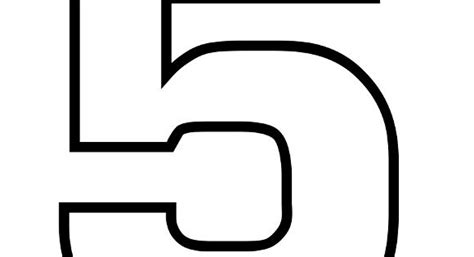 printable bubble number 5 outline art pinterest printable numbers
