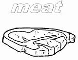 Coloring Pages Meat Food Color Getcolorings Printable sketch template