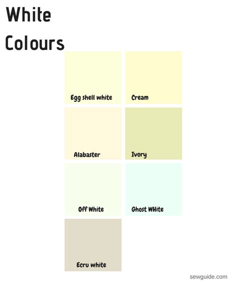 color names  fashion reference guide   colours sewguide