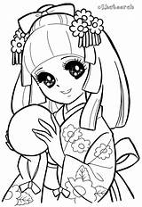 Khateerah 塗り絵 着物 女 Page53 Kimono ぬりえ Shoujo sketch template
