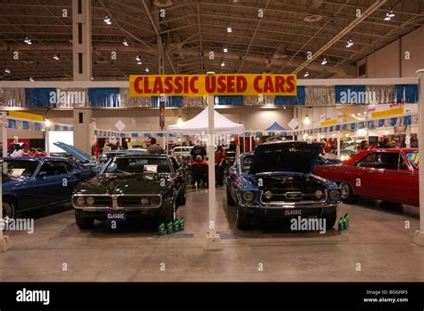 classic  car market  display   car local indoor car show stock