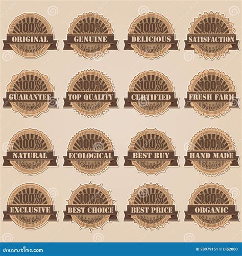 labels set stock vector illustration  banner retro