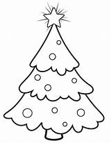 Christmas Coloring Pages Tree Trees Blank Snowy Outline Template Color Print Size Comments sketch template