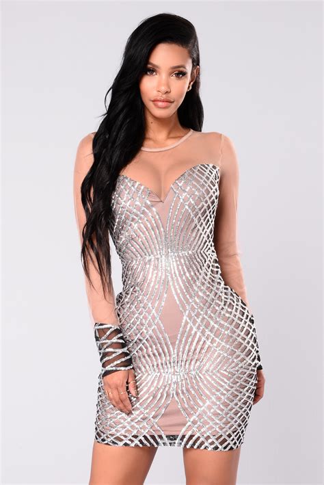 Flux Sequin Dress Silver