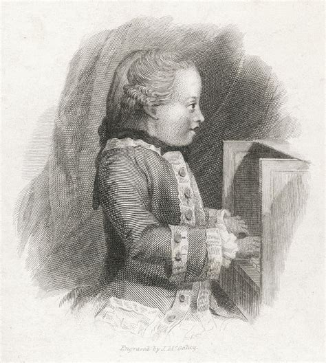 wolfgang amadeus mozart   age drawing  mary evans picture
