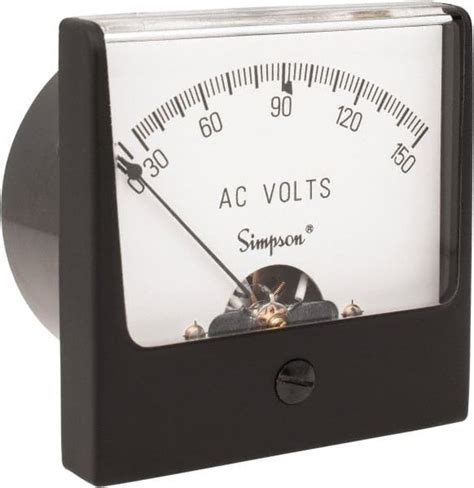 simpson electric analog ac voltmeter panel meter msc industrial