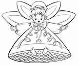 Angel Pages Christmas Clipart Coloring Colouring Fairy Graphics Angels Retro Clip sketch template