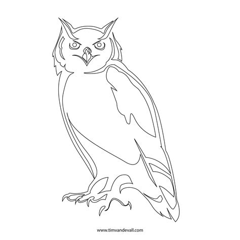 owl outline tims printables