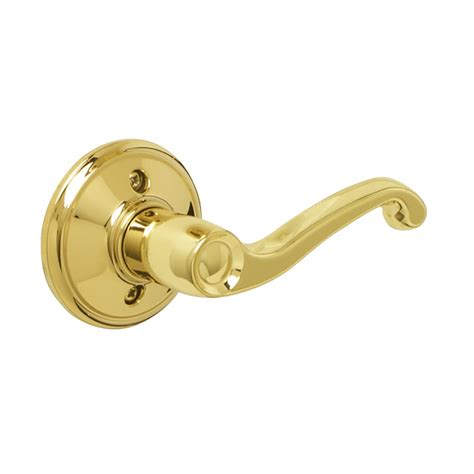 schlage  flair bright brass dummy door handle  lowescom