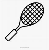 Racket Tenis Raqueta Coloring Badminton sketch template