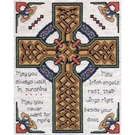 celtic cross counted cross stitch kit   count overstock