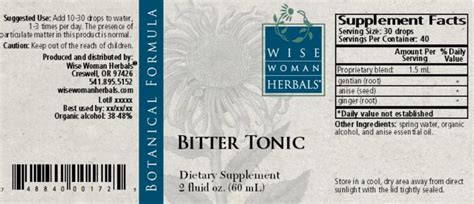 Bitter Tonic Wise Woman Herbals