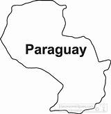Paraguay Clipart Map Outline Maps Country Cliparts Clipground Library sketch template