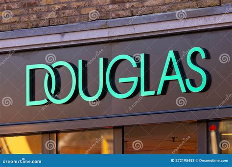 douglas shop  illuminated logo sign editorial stock photo image  illuminated window