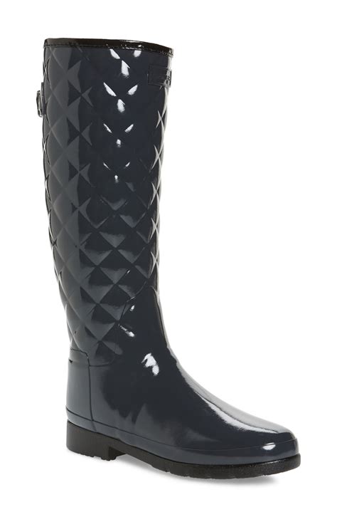 buy hunter original refined high gloss quilted rain boot women earlyduecom