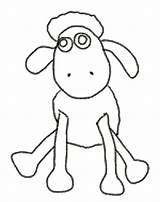 Sheep Outline Shaun Coloring Kids Clipart Cartoon Library Colorluna sketch template