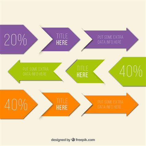 premium vector colorful infographic banners  arrow shaped