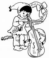 Coloring Cello Pages Christmas Printable Elf Getdrawings Getcolorings sketch template