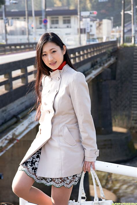 mitsu dan japanese gravure idol modest office dress fashion photo shoot outdoor ~ jav photo