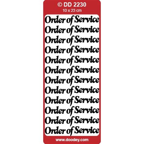 order  service outline