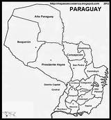 Paraguay Mudo Blanco Antiguo Regiones Política sketch template