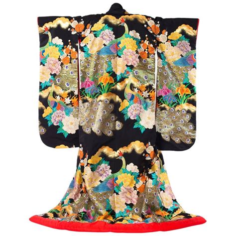 japanese peacock kimono at 1stdibs
