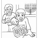 Coloring Pages Good Hanukkah Dreidel Kids Playing Drawing Printable Getcolorings Print Sharing Getdrawings sketch template
