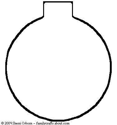printable red ball ornament pattern christmas ornament template