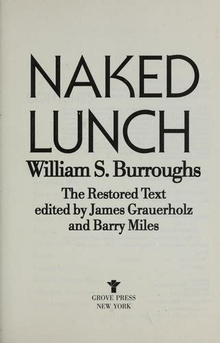 naked lunch by william s burroughs open library