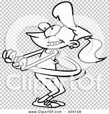 Clip Jazzercise Dancing Outline Illustration Cartoon Woman Rf Royalty Toonaday sketch template