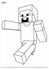 Minecraft Steve Drawing Draw Step Drawings Drawingtutorials101 Tutorials Characters Tutorial Kids Games Lessons Learn Pages Coloring sketch template