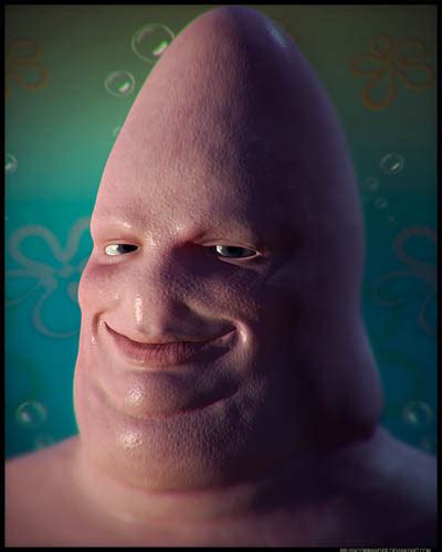 untooned patrick star in real life gearfuse