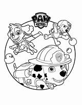 Paw Patrol Coloring Print Kids Pages Color sketch template