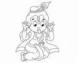 Krishna Flute Coloring Pages Radha Baby Getcolorings Dancing Color Watching sketch template