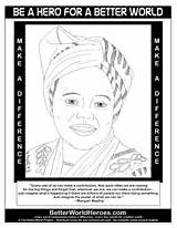 Maathai Colorme Wangari Pix Environment Betterworld sketch template