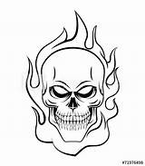 Skull Fire Drawing Drawings Flame Vector Heart Simple Illustration Stock Paintingvalley Getdrawings Colourbox Clipartmag sketch template