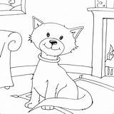 Cat Coloring Pages House Cute Cats Animal Kittens Printable Colouring Poem Kitten Mat Games Print Color Kids Coloringpagesabc Filminspector Children sketch template
