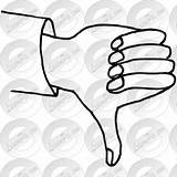 Down Thumbs Watermark Register Remove Login Clipart sketch template