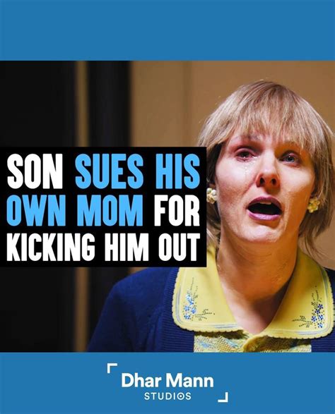 A Woman Making A Funny Face With The Words Son Sues His Own Mom For