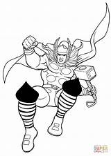 Thor Coloring Thunder Pages Prince Printable Cartoon Drawing Supercoloring Dot sketch template
