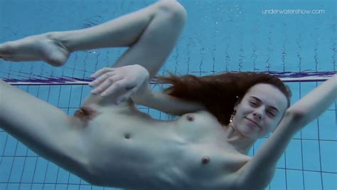 Super Slender Girl Showing Off Her Beauty Underwater