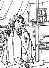 Potter Harry Coloring Printable Pages Hermione Smartest Witch Granger sketch template