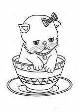 Katzen Ausmalbilder Malvorlagen Drucken sketch template