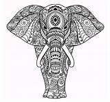 Elephant Mandala Mandalas Doodling sketch template