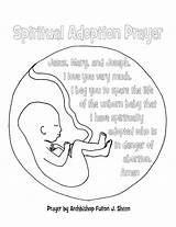 Coloring Prayer Adoption Fulton Sheen Looktohimandberadiant Catholic Radiant sketch template