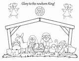 Nativity Coloring King Glory Newborn Pages Christmas Colorluna Color Size Print Born Preschool Jesus Manger Printables sketch template